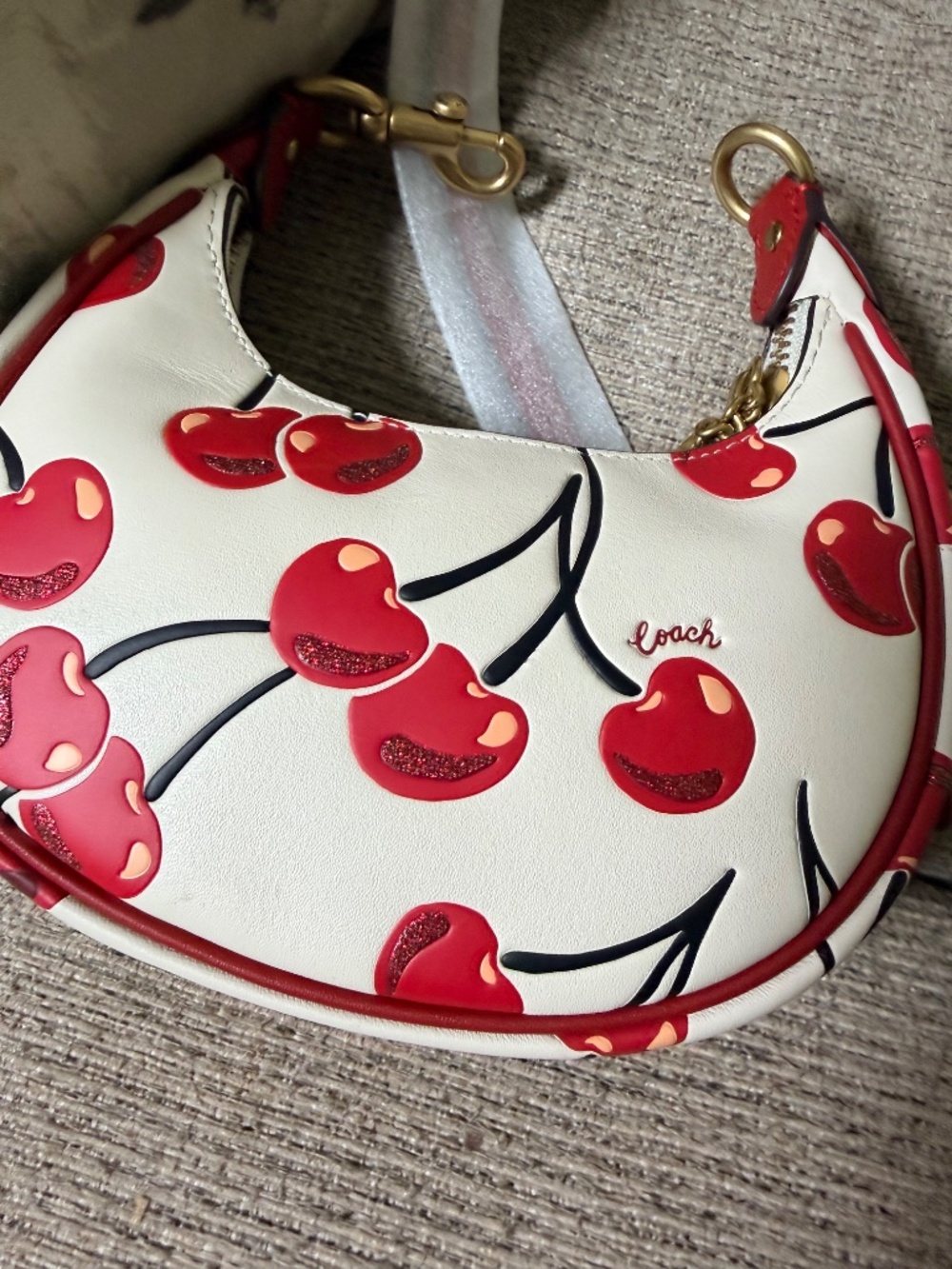 Cherry Print Coach Jonie Bag - Picture 5 of 8
